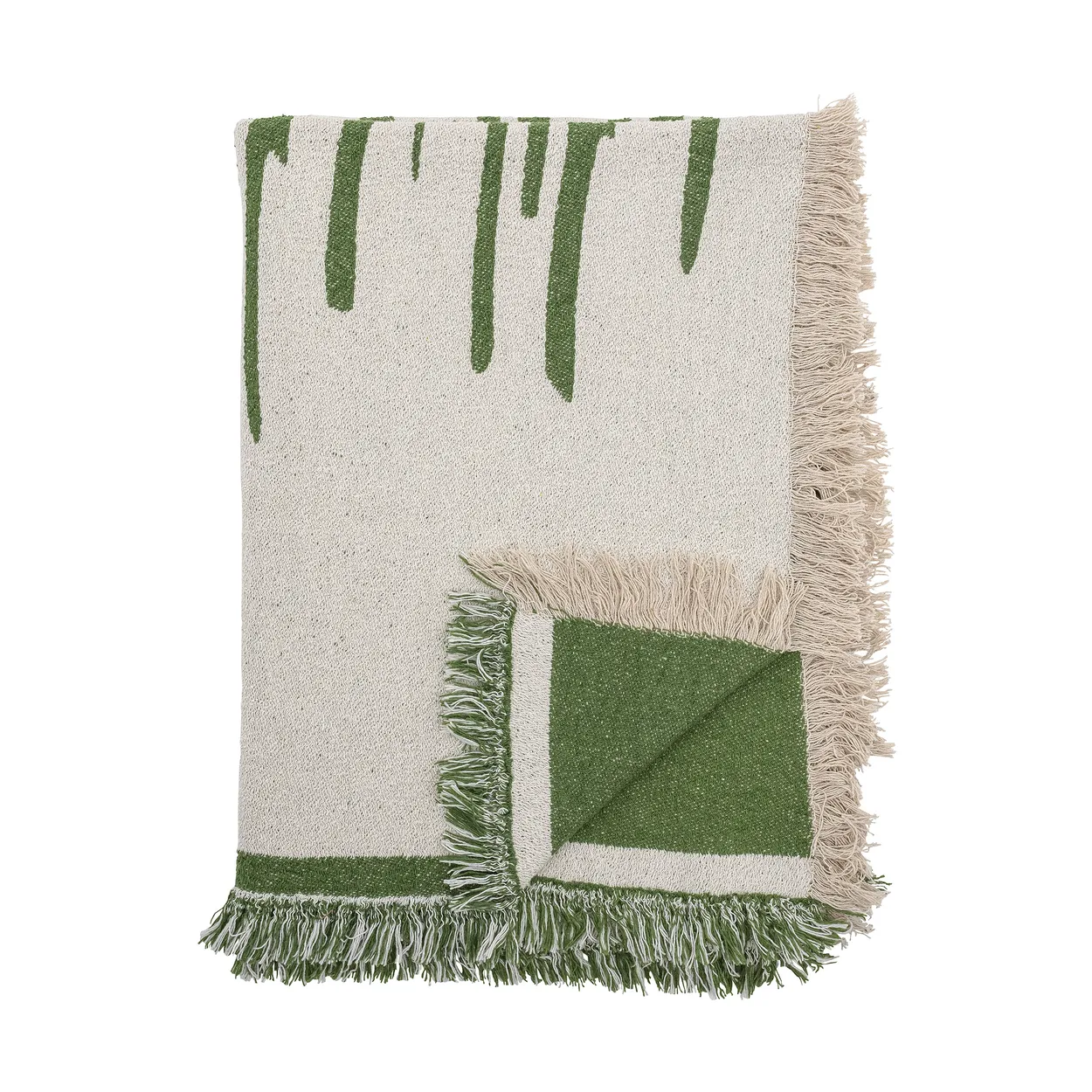 Bloomingville Haxby throw 130x160 cm Green | Scandinavian Design | Wool blankets & throws | Green
