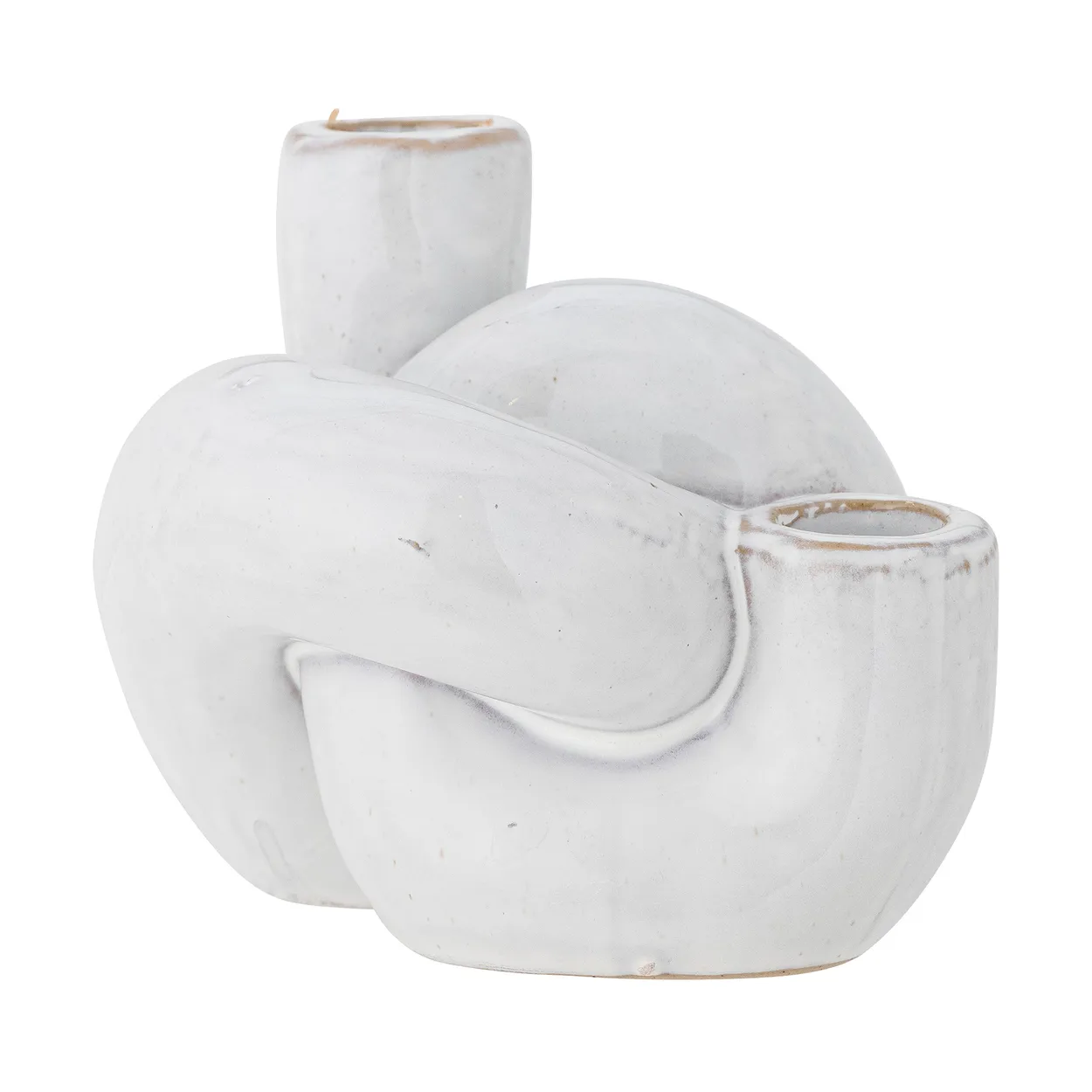 Bloomingville Haydn candle stick knot White | Scandinavian Design | Candle holders | White