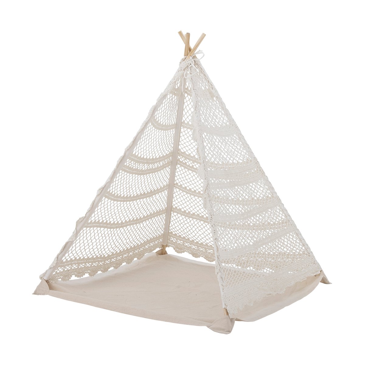 Bloomingville Herle play tent 100 cm Nature | Scandinavian Design | Children's room accessories | White