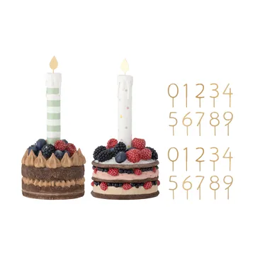 Hooray birthday decoration 2 pieces - Red - Bloomingville