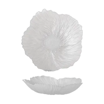 Iani bowl glass Ø26 cm - White - Bloomingville