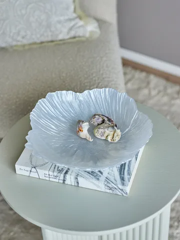 Iani bowl glass Ø26 cm - White - Bloomingville