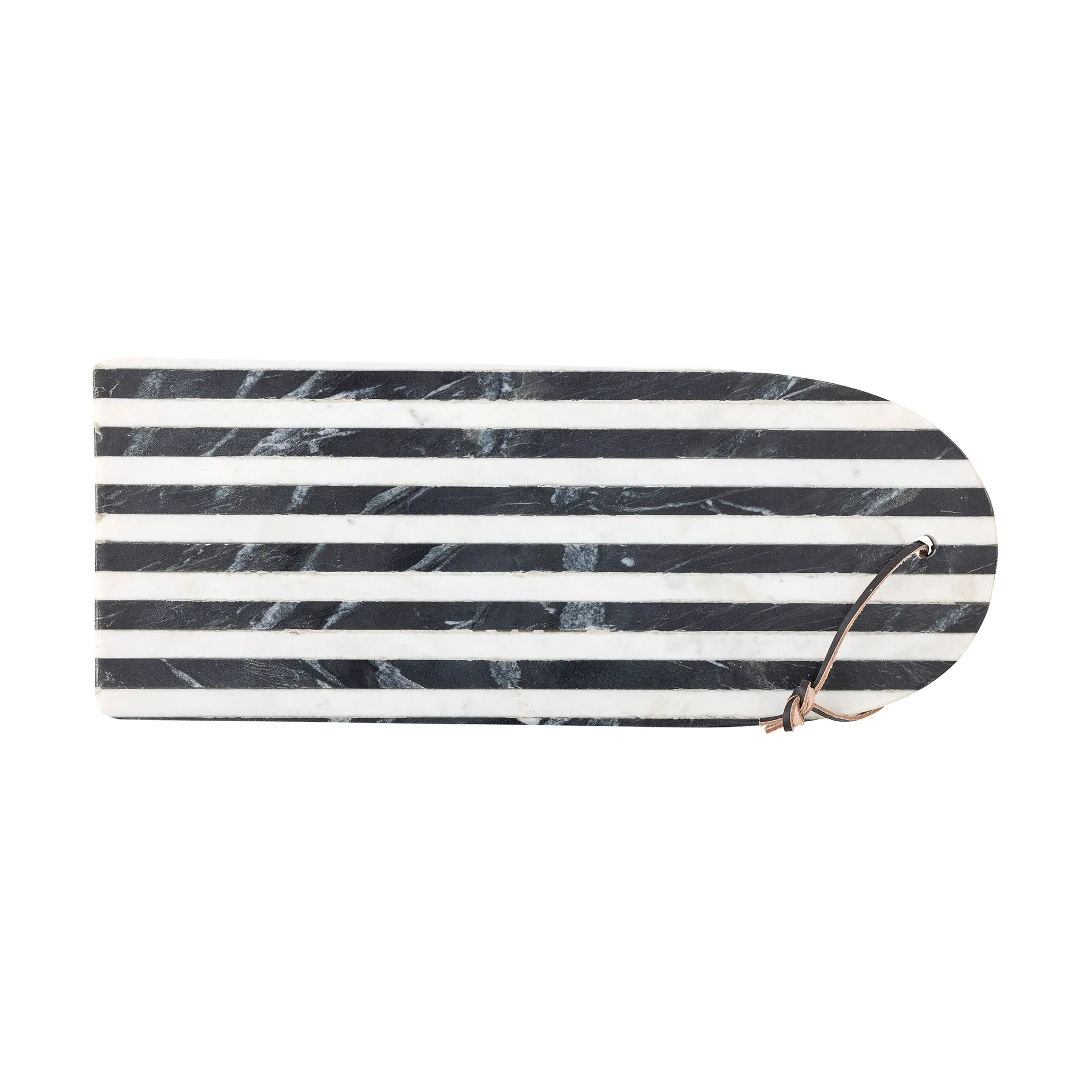 Illuna cutting board 20x40 cm, Black-white marble Bloomingville