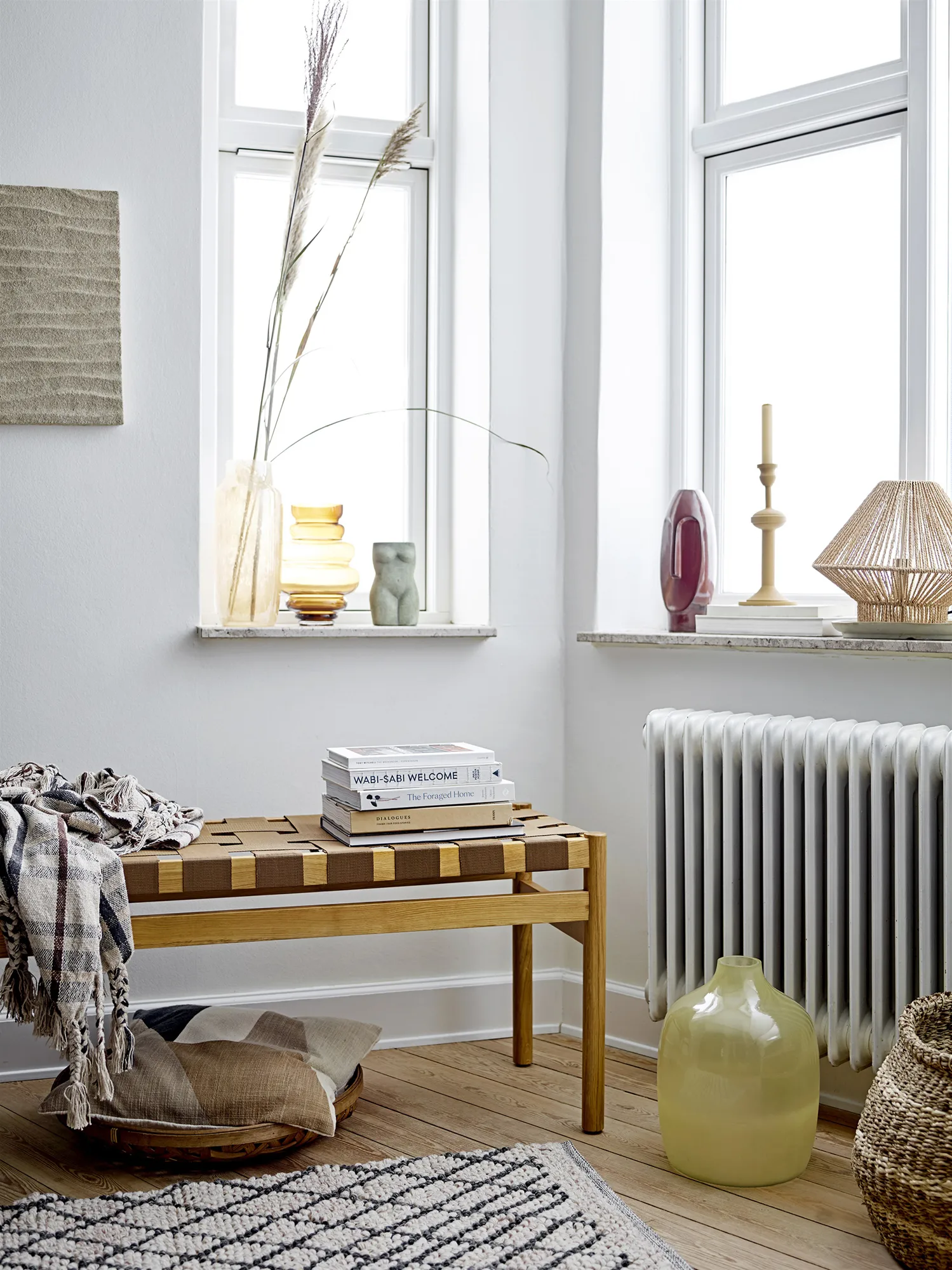 Indica candle sticks 26 cm, yellow Bloomingville