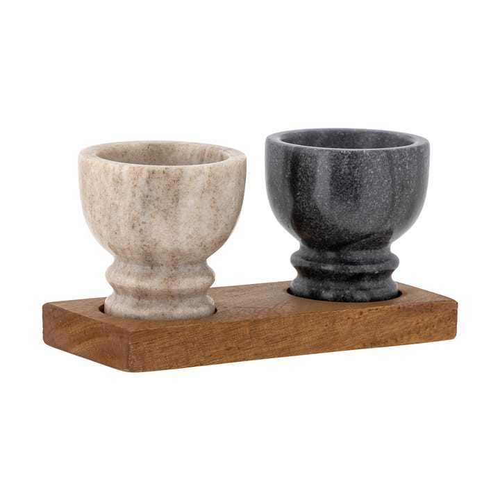 Inesa salt & pepper cellar set - Marble-Mango wood - Bloomingville