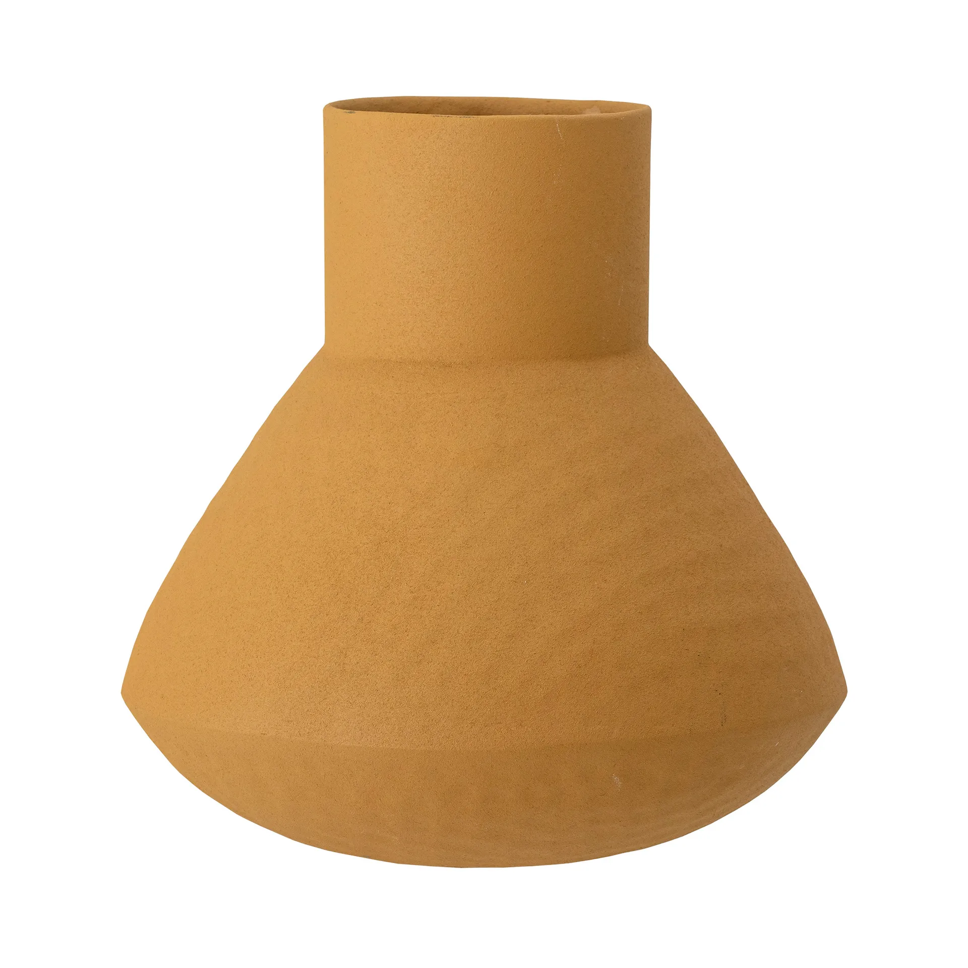 Isira vase metal 20.5 cm, Yellow Bloomingville