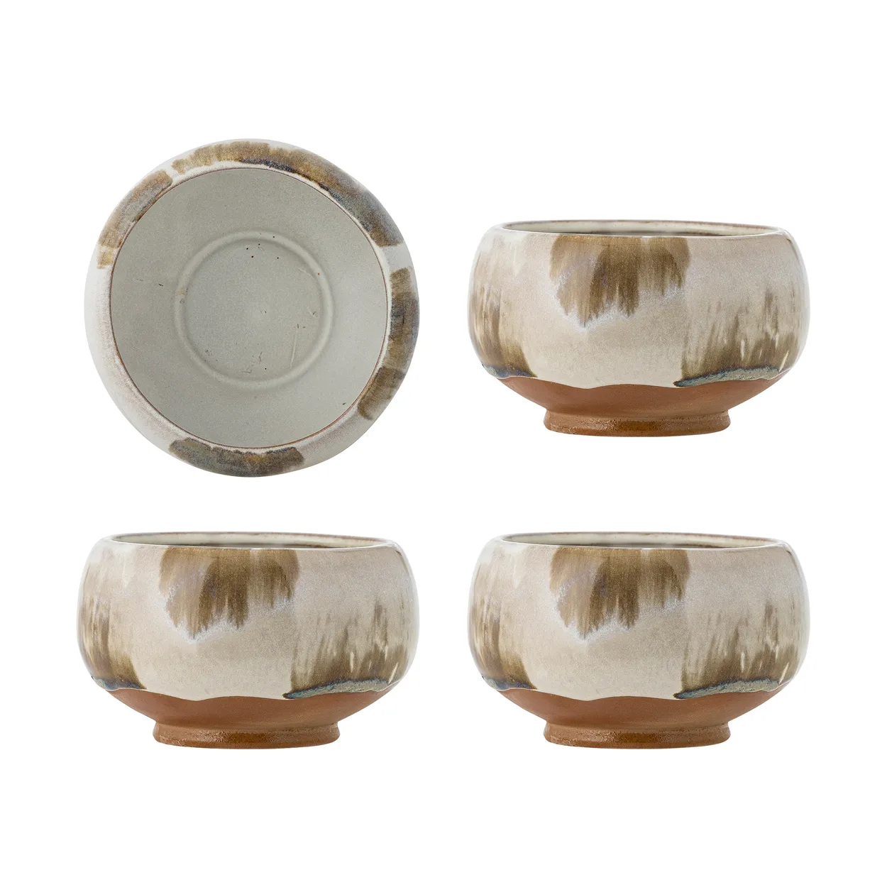 Bloomingville Jade bowl 4-pack o12 cm Natural | Scandinavian Design | Breakfast bowls | Brown