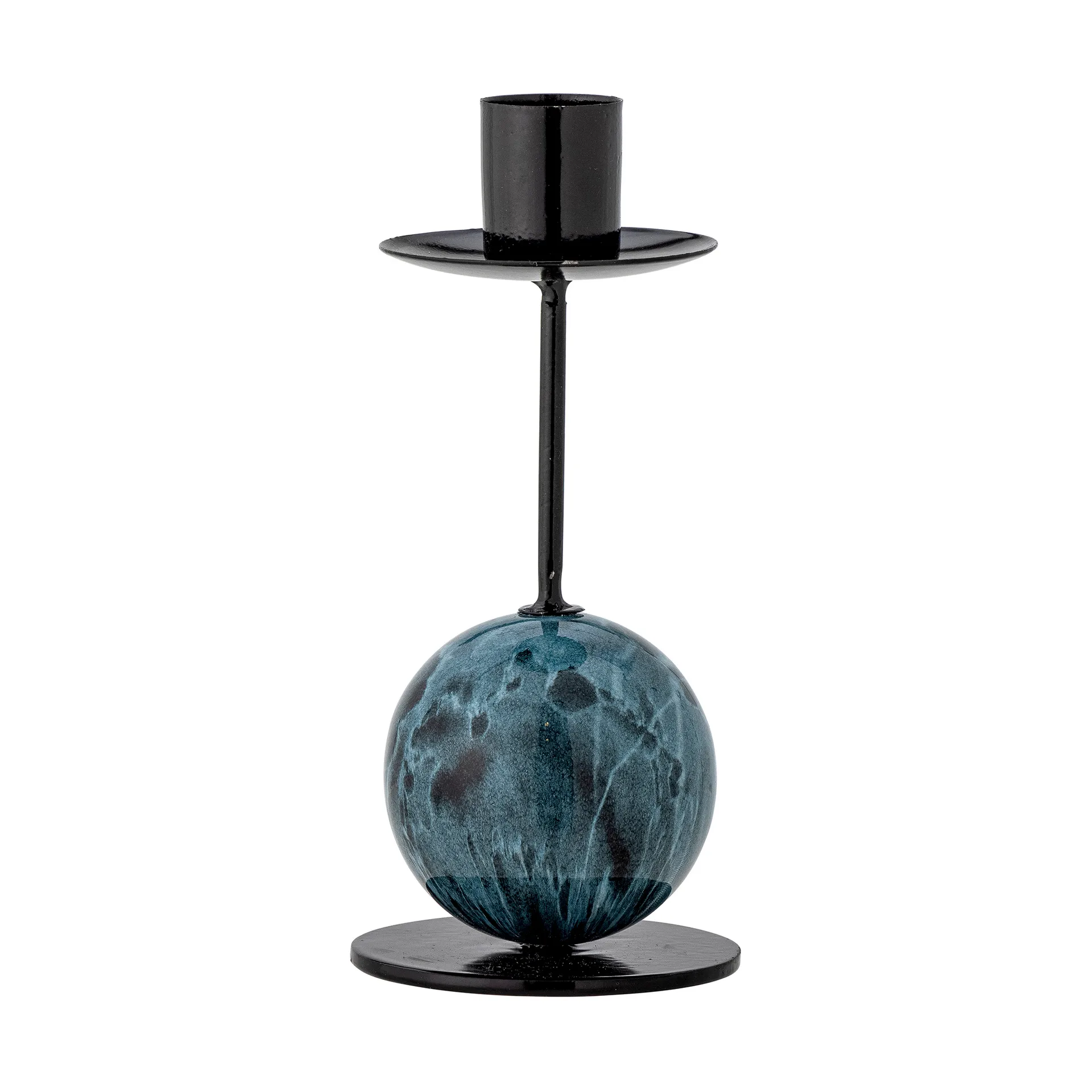 Jayda candleholder Ø7x15 cm, Blue-iron Bloomingville