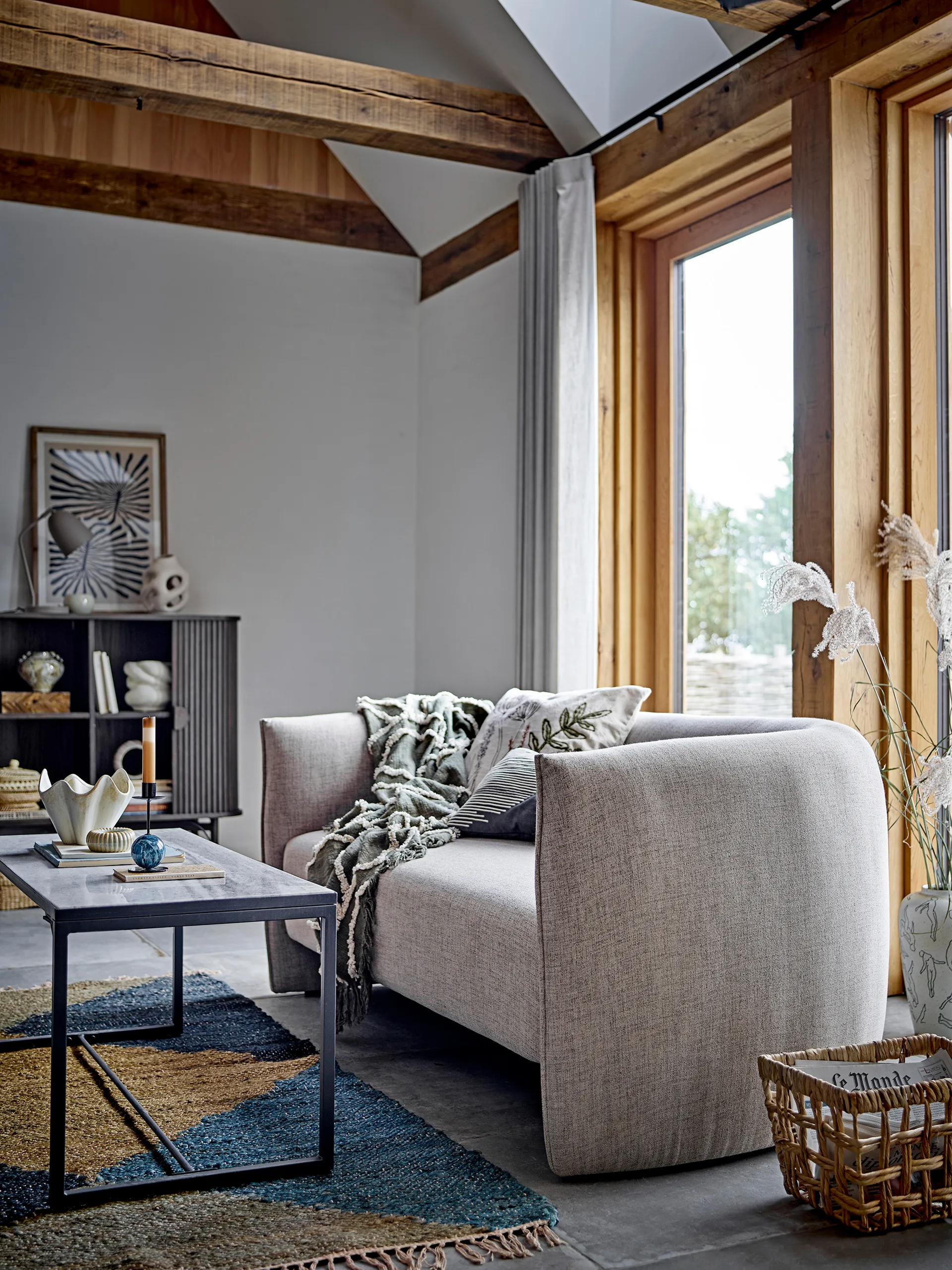 Jayda candleholder Ø7x15 cm, Blue-iron Bloomingville