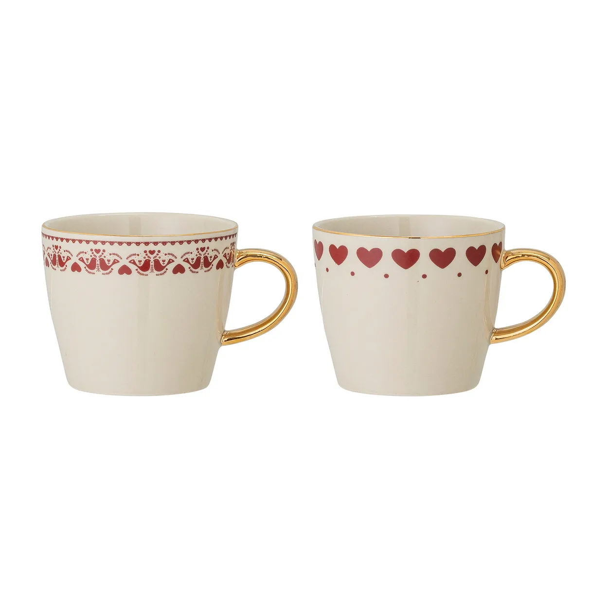 Bloomingville Jolly mug 2-pack Red | Scandinavian Design | Coffee cups | Red