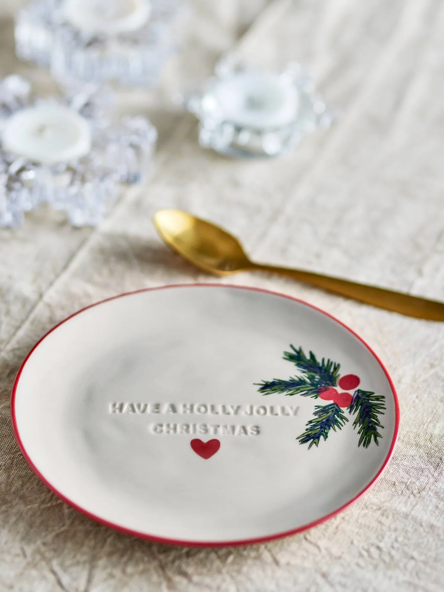 Jovida side plate, Nature, 4 pieces, Ø16 cm Bloomingville