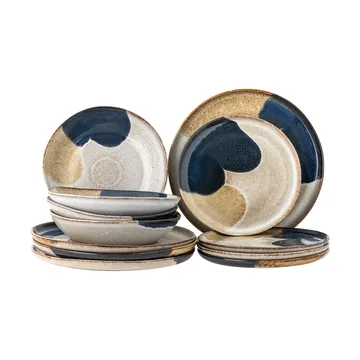 Jules dinner set 12-piece - Grey - Bloomingville