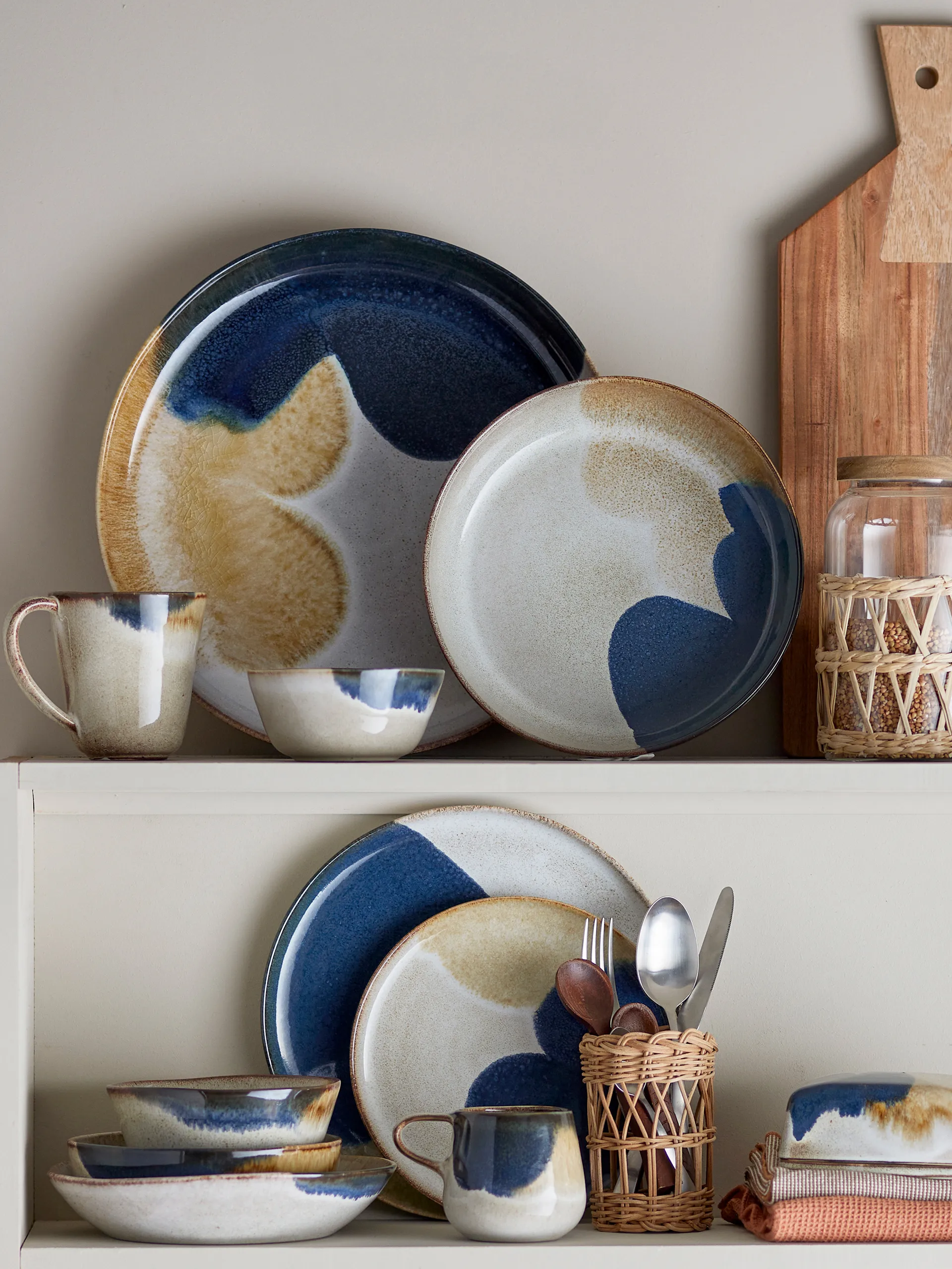 Jules dinner set 12-piece, Grey Bloomingville