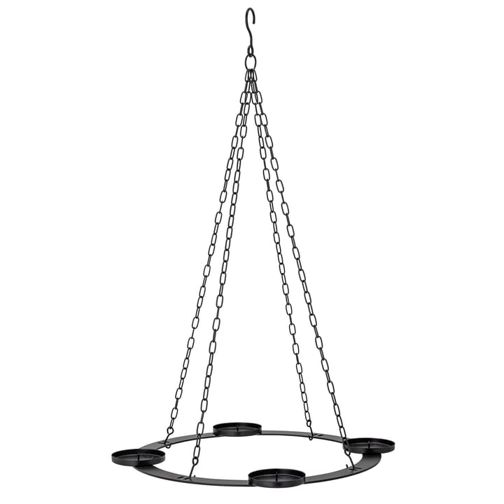 Jutta advent candle chandelier Ø40 cm, Black Bloomingville