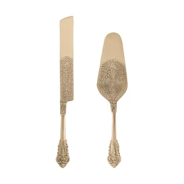 Kalima cake serving set 2 pieces - Brass - Bloomingville