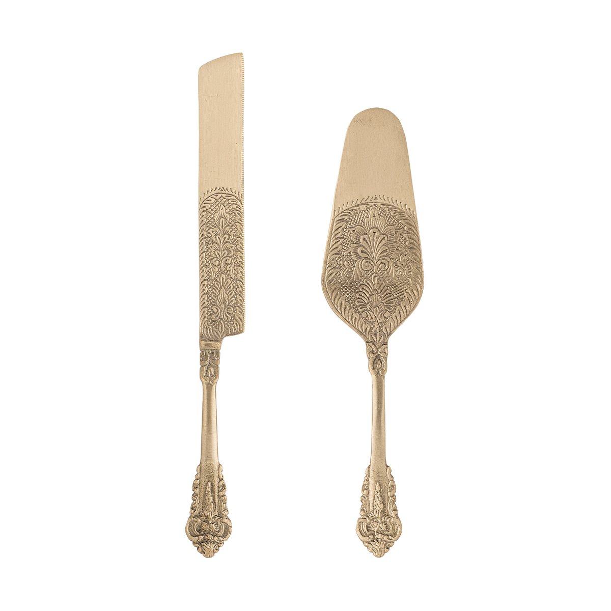 Bloomingville Kalima cake serving set 2 pieces Brass