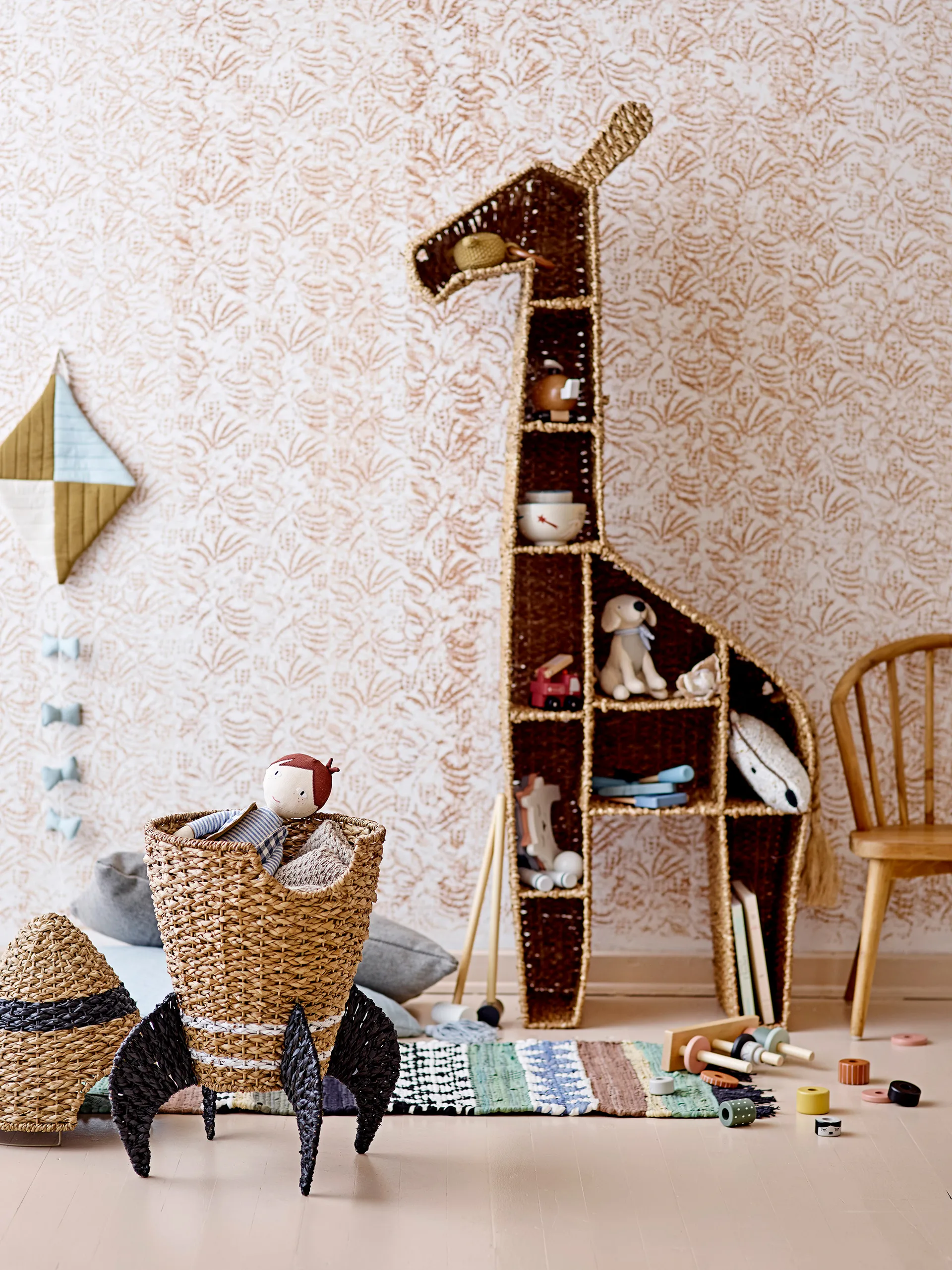 Kalu book shelf 148x46 cm, Nature Bloomingville