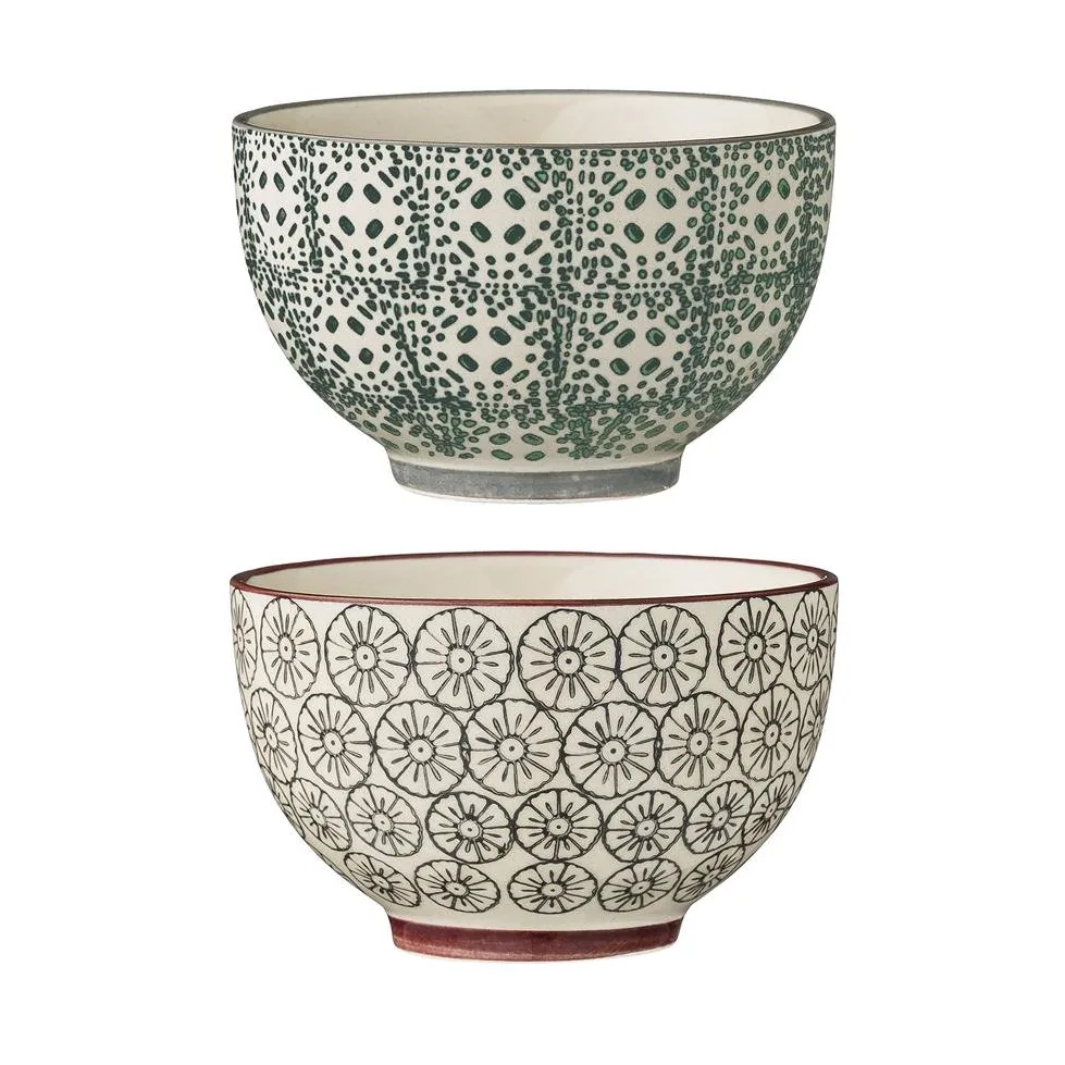 Karine bowl Ø 10 cm 2 pieces grey-green Bloomingville