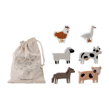 Karlo toy set 7 pieces - grey - Bloomingville