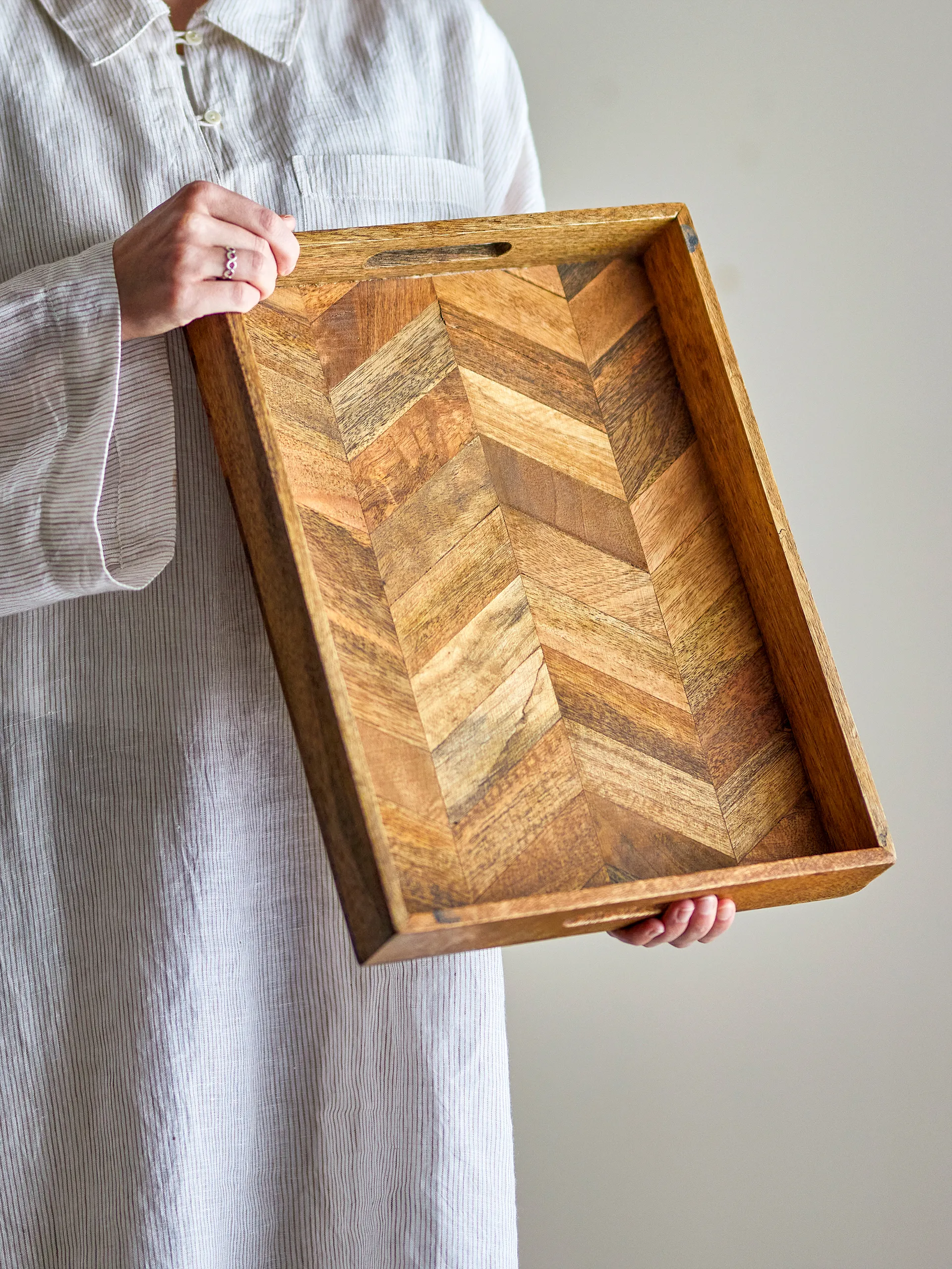 Katalyn serving tray 30x40 cm, Natural Bloomingville