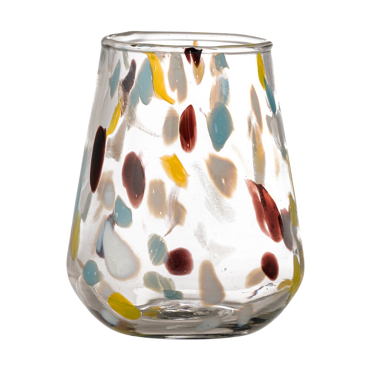 Bloomingville Kenji drinking glass 380 ml Multi | Scandinavian Design | Drinking glasses & tumblers | Yellow