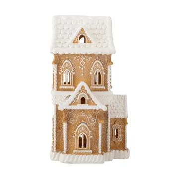 Kevin decorative house with light - Brown, 37 cm - Bloomingville