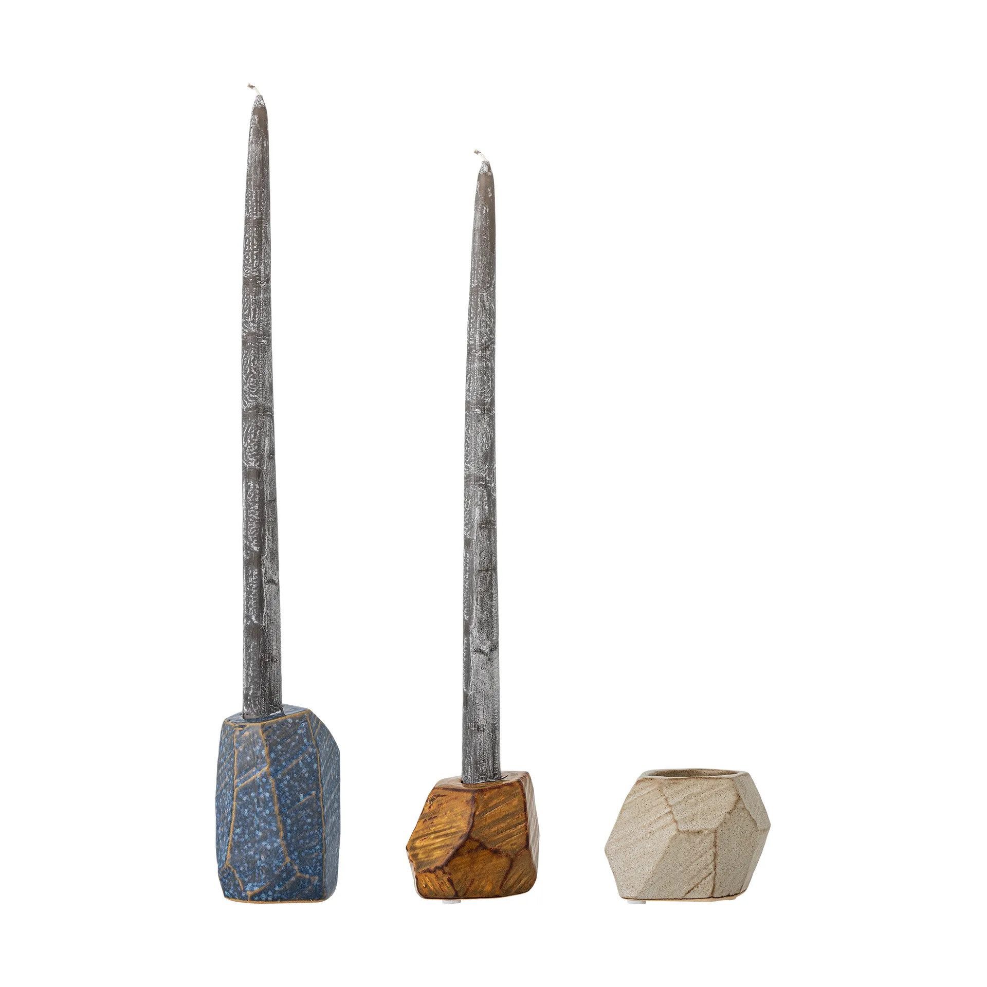 Kimber votive & candleholder 3-piece, Blue Bloomingville