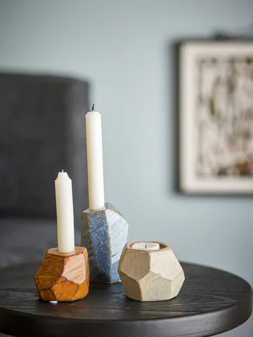 Kimber votive & candleholder 3-piece - Blue - Bloomingville