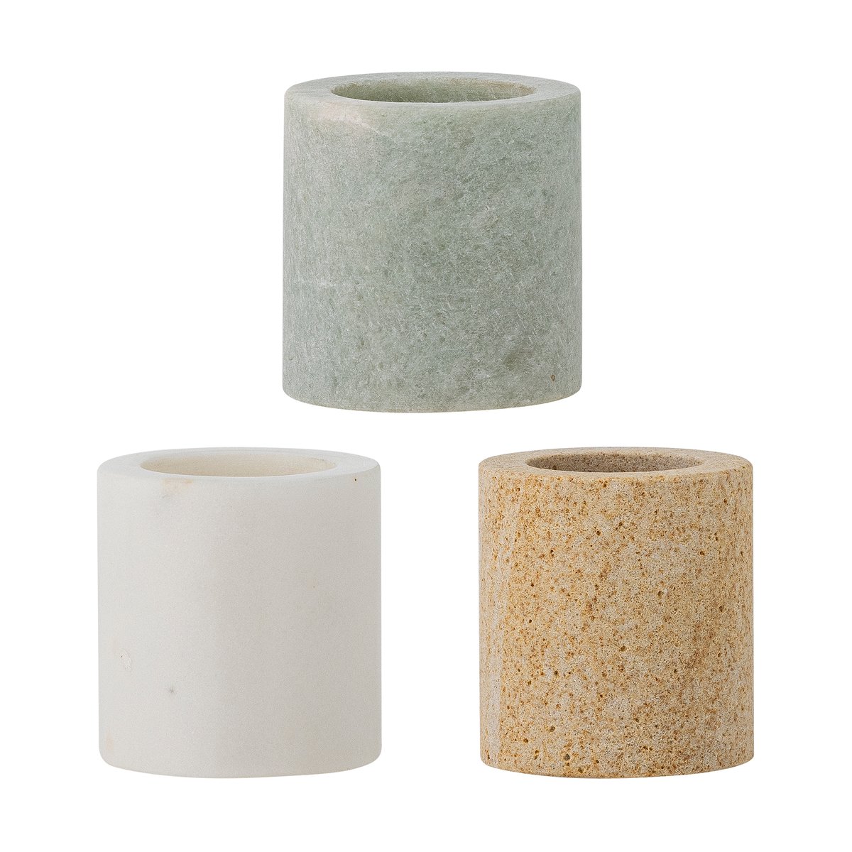 Bloomingville Kokui jar 3 parts Marble | Scandinavian Design | Boxes & jars | Beige