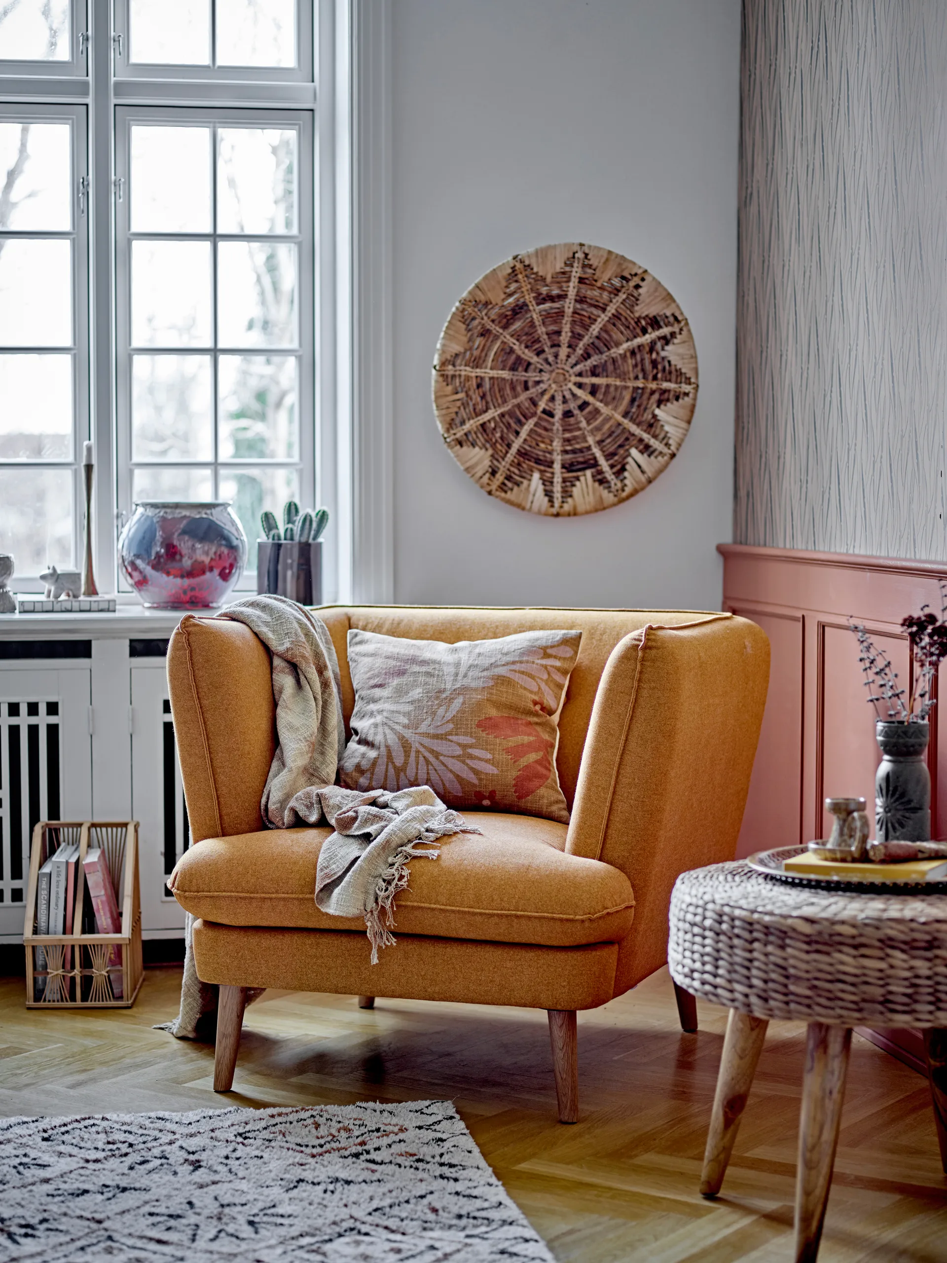 Lark cushion 45x45 cm, Yellow Bloomingville