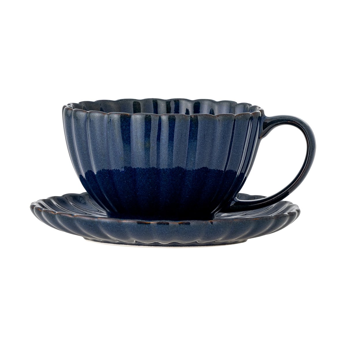 Bloomingville Latina cup 22 cl with saucer Blue | Scandinavian Design | Coffee cups | Blue