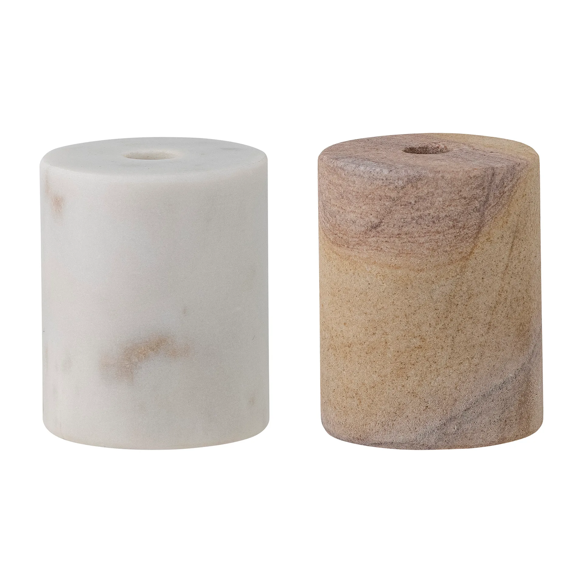 Lavina candle sticks 2 pieces, Marble nature Bloomingville