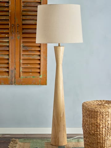 Leonor floor lamp Ø45x130 cm - Rubberwood - Bloomingville