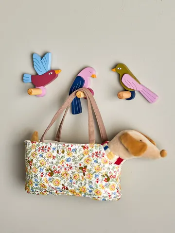 Lewi hook 3 pieces - Birds, blue-pink - Bloomingville