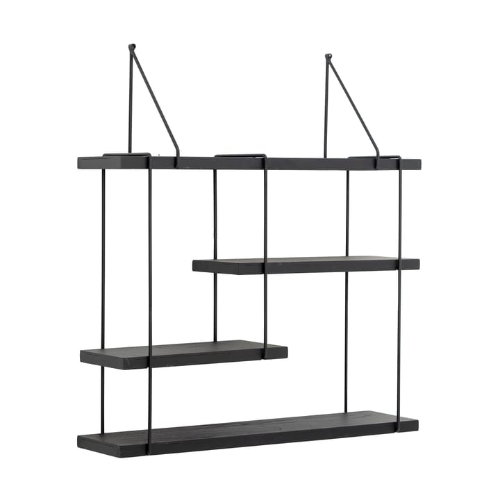 Lewis wall shelf 60x65 cm - Black firwood - Bloomingville