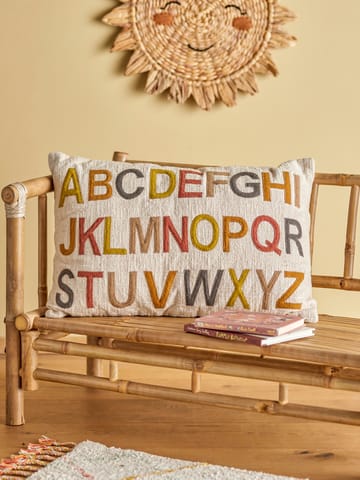 Lexi cushion alphabet 40x60 cm - Nature-multi - Bloomingville