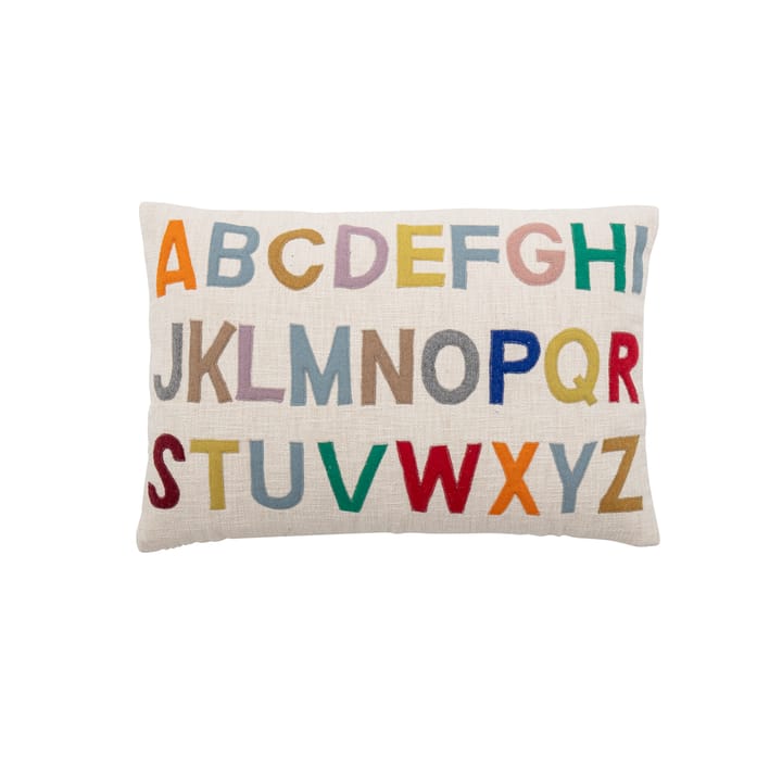 Lexi cushion alphabet 40x60 cm - White-multi - Bloomingville