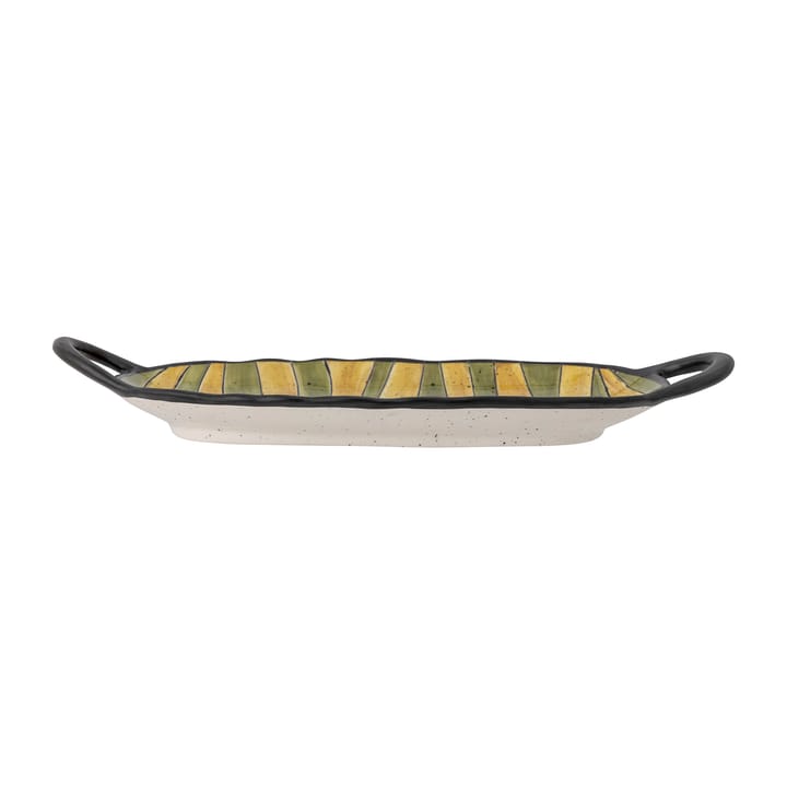 Lilie serving plate with handle 15x32.5 cm, Green Bloomingville
