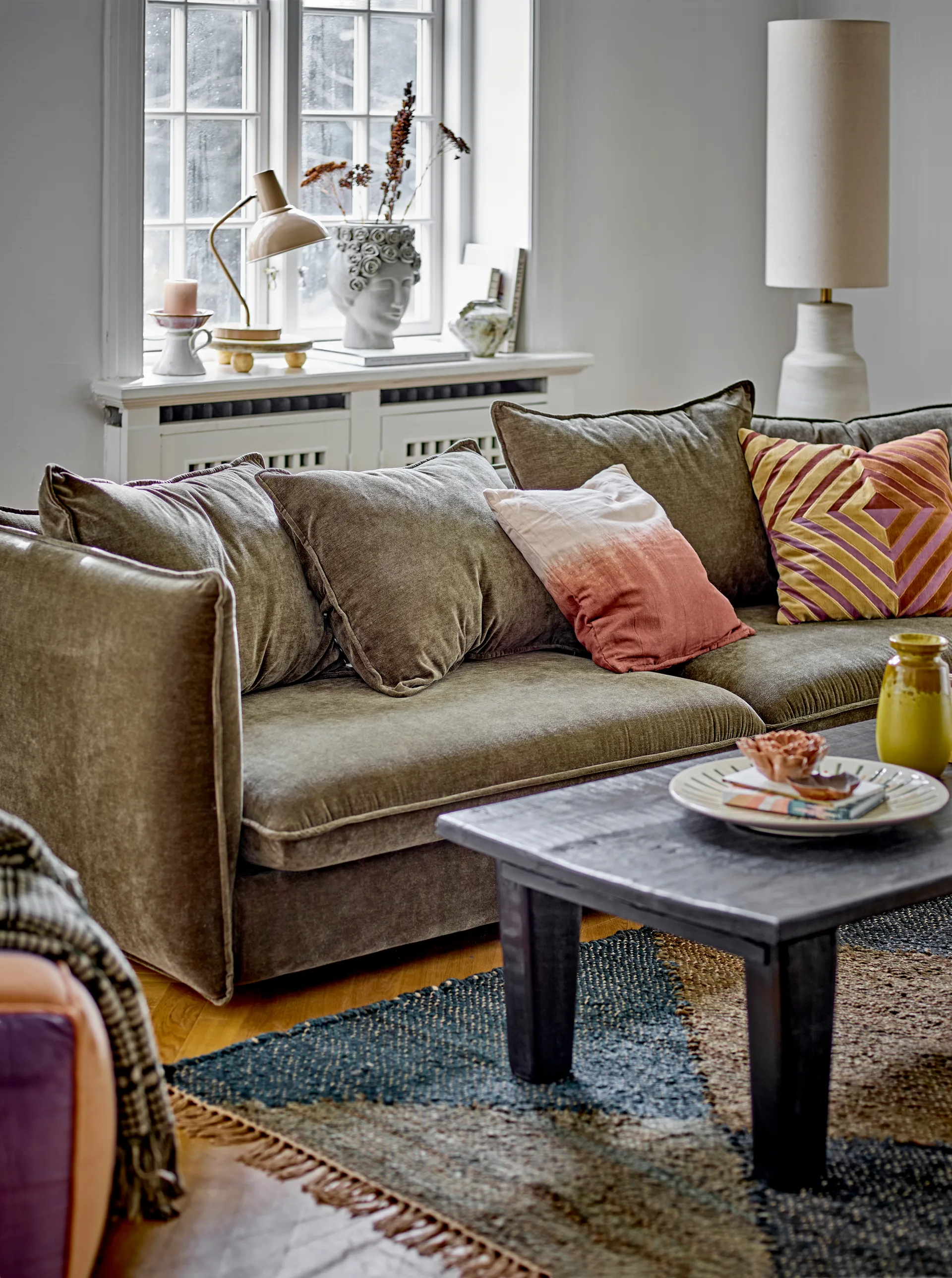 Linetta floor lamp 113xØ28 cm, White Bloomingville