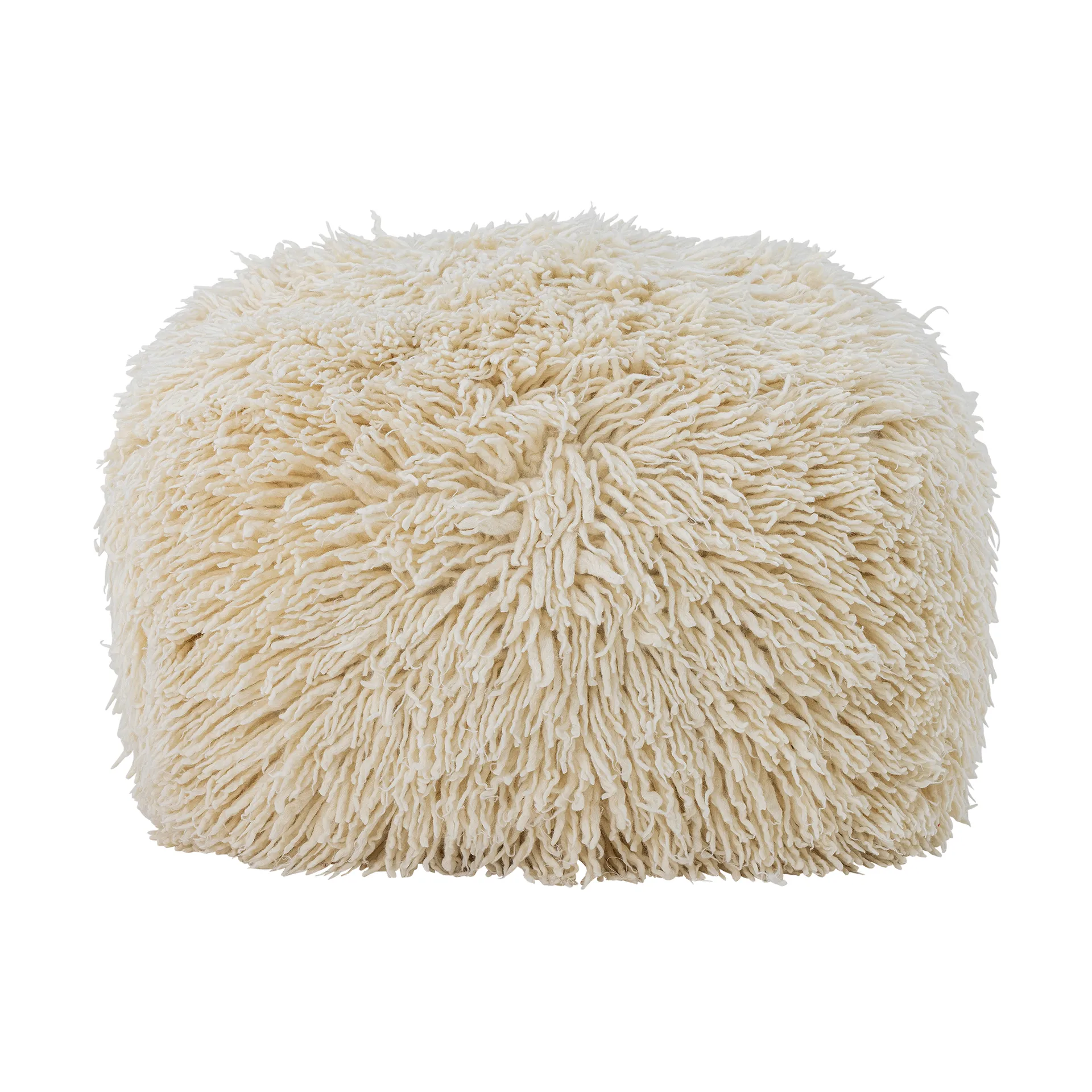 Bloomingville Lomba puff Nature, 80x45x80 cm | Scandinavian Design | Sitting poufs | White