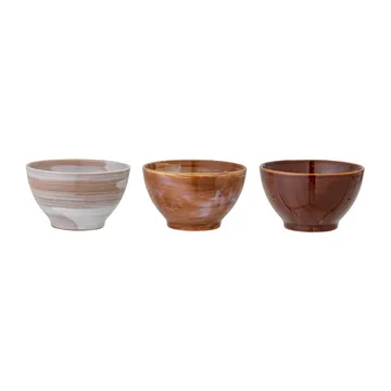 Lotus bowl Ø13.5 cm 3 pieces - Brown - Bloomingville