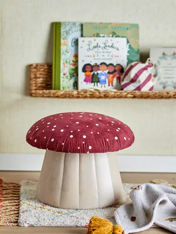Lue pouf Ø37x30 cm - Red - Bloomingville