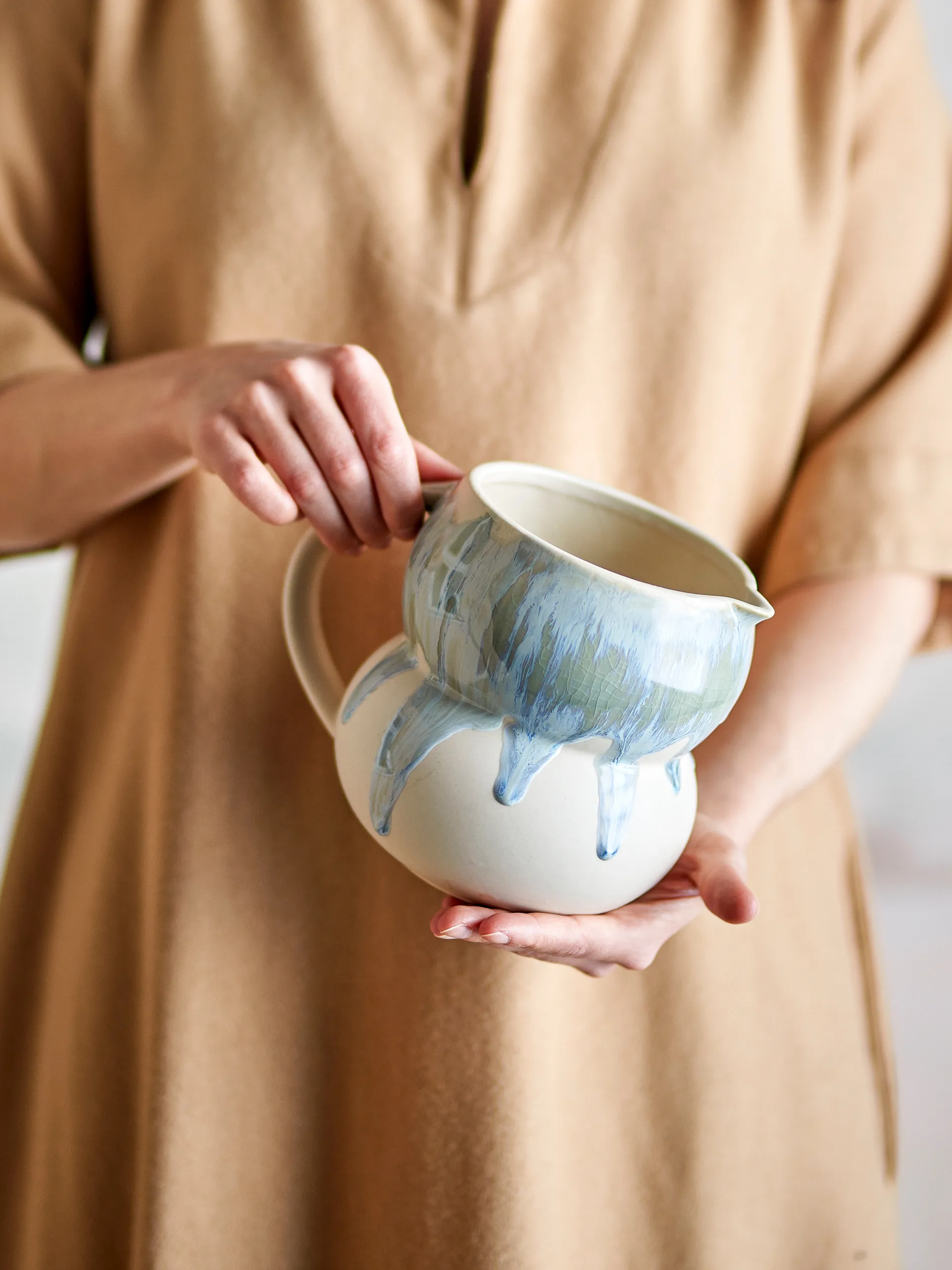 Luna milk jug 1.5 L, Blue Bloomingville