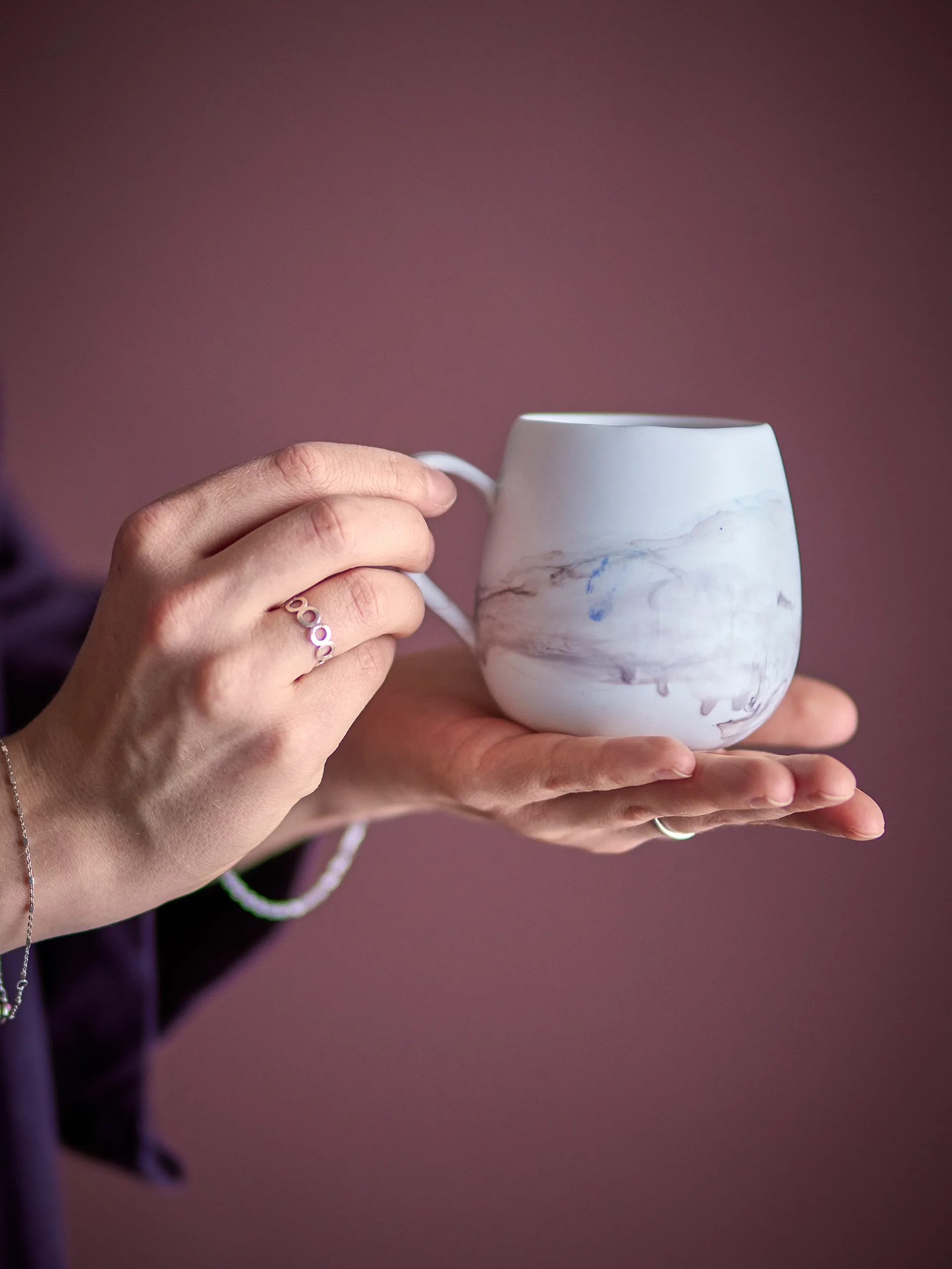 Lyre cup 4-pack, Brown Bloomingville