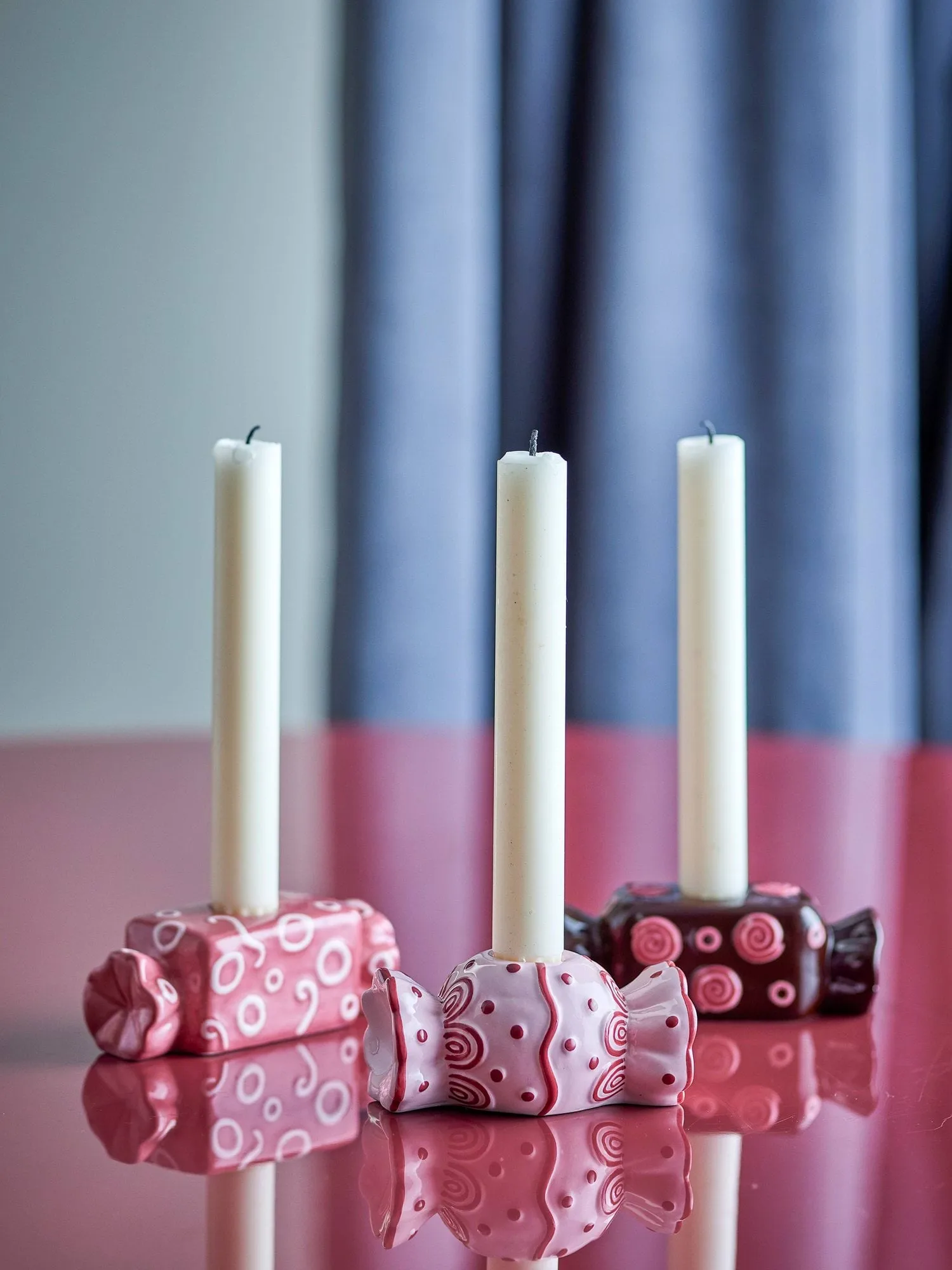 Maiano candle holder, Rose, 3 pieces, 12 cm Bloomingville