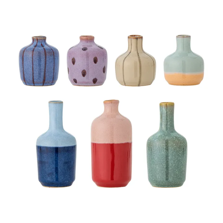 Maien vase - Multi stoneware, 7 pieces - Bloomingville