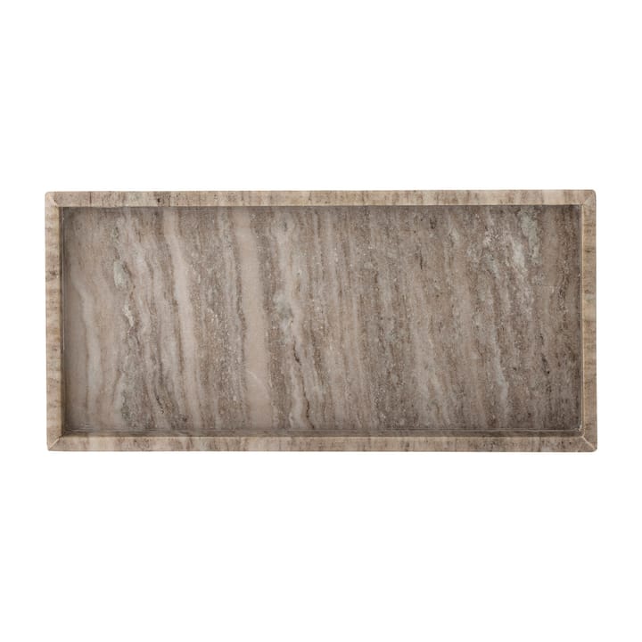 Majsa tray marble 18x38 cm - Brown - Bloomingville