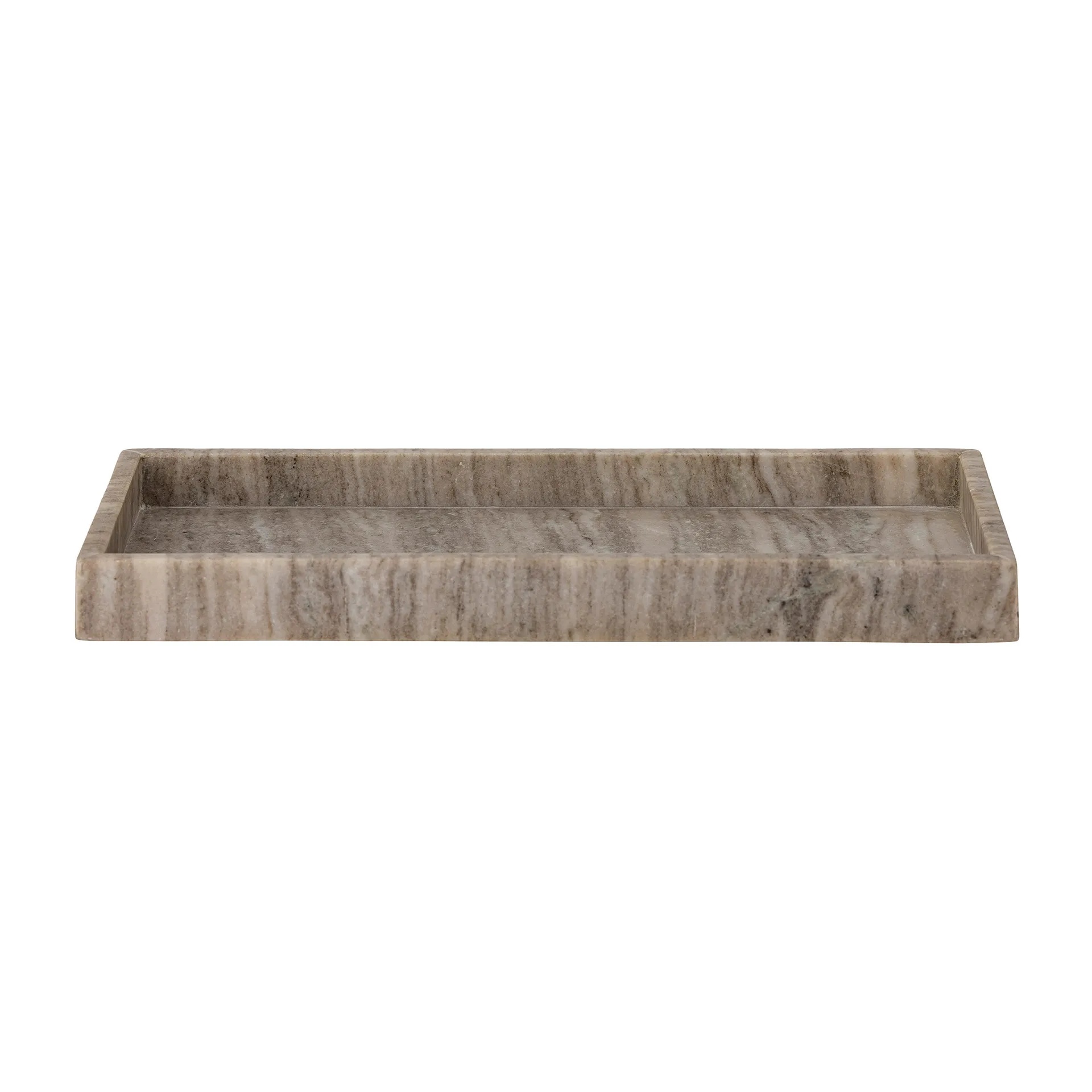 Majsa tray marble 18x38 cm, Brown Bloomingville