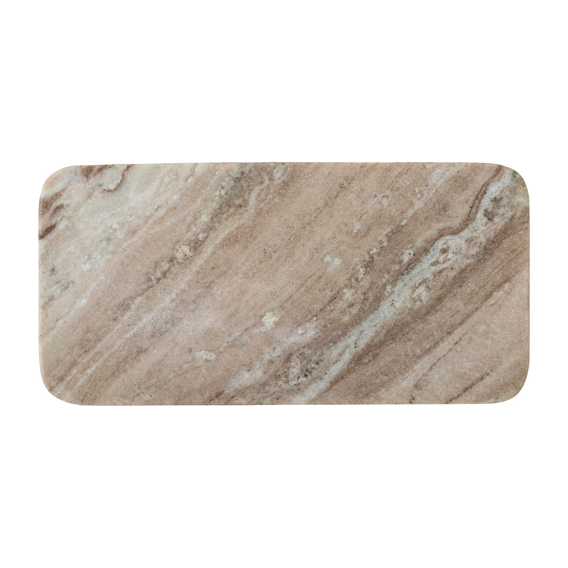 Manuela tray marble 15x30.5 cm, Brown Bloomingville