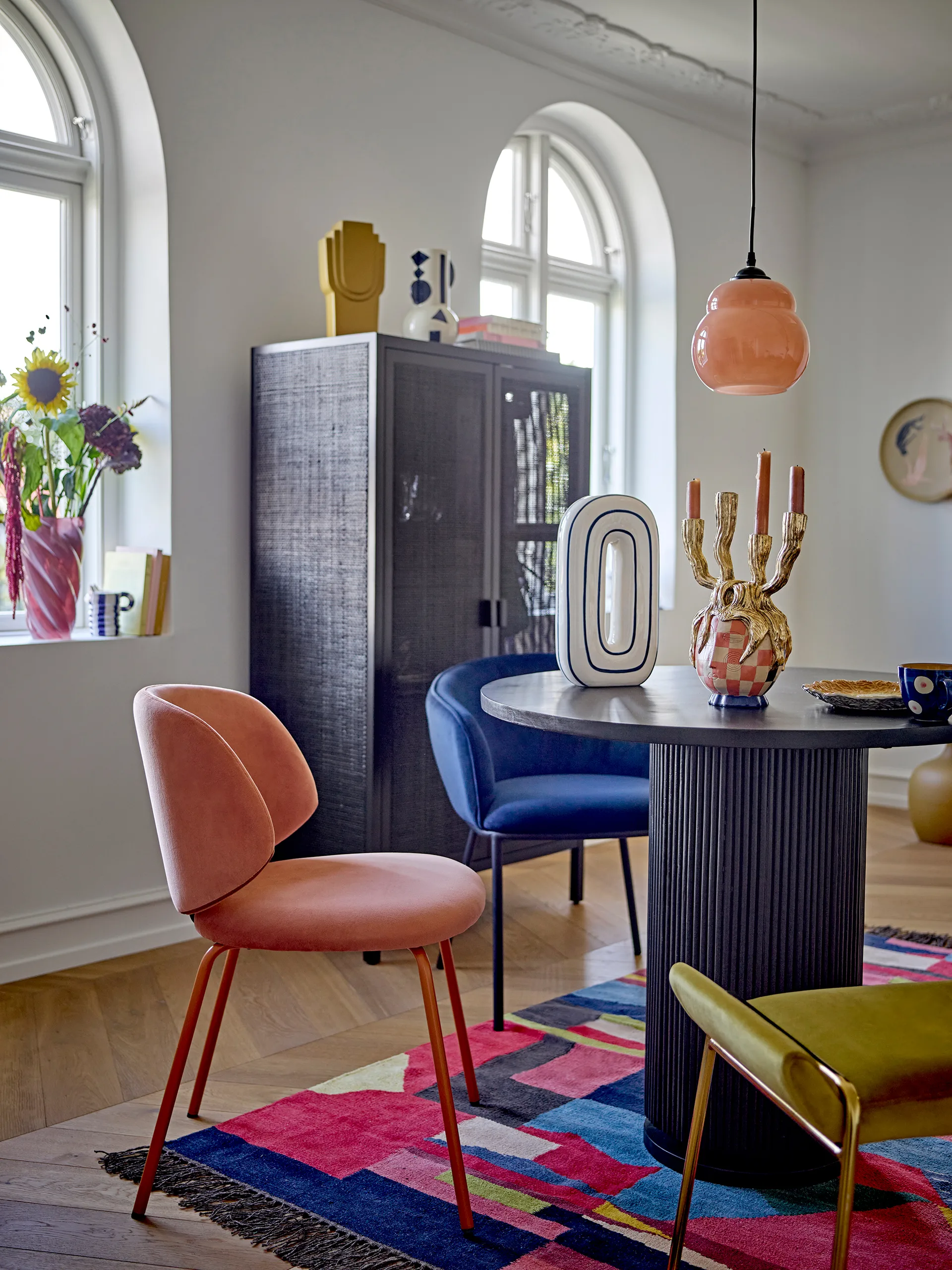 Marikka cabinet 85x40x150 cm, Black Bloomingville